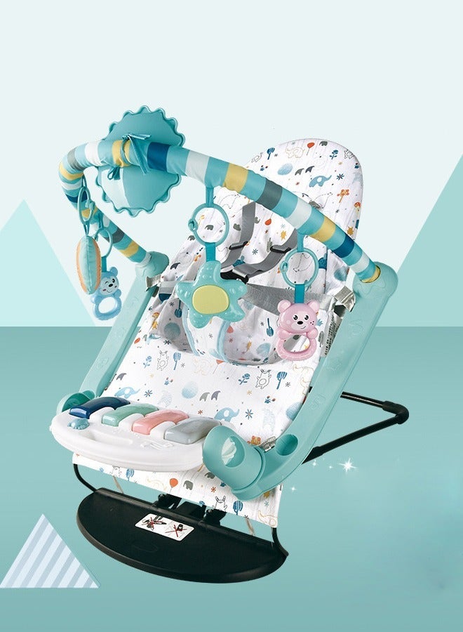 2 In1 Foldable Baby Rocking Chair Comfortable Infant Rocker with Fitness Frame