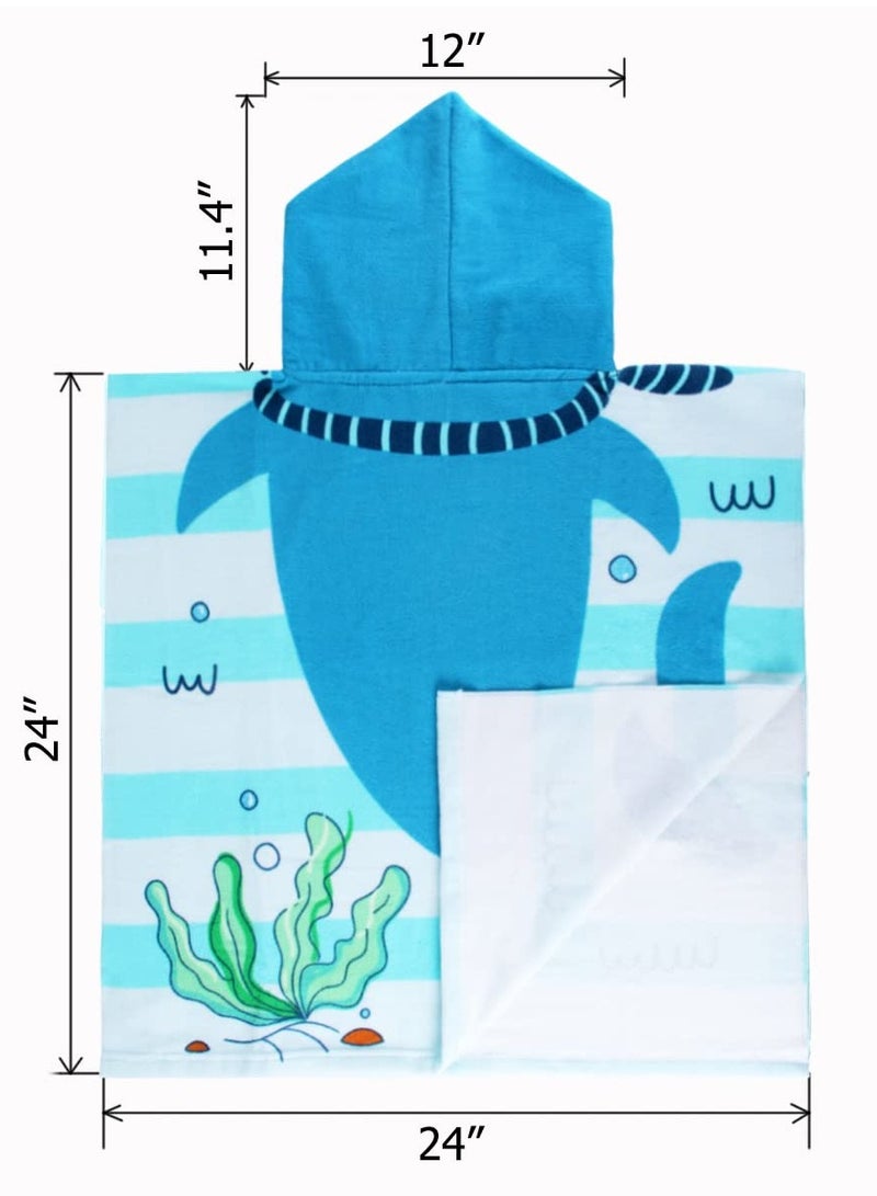 Kids Beach Towel for Boys Girls, Hooded Bath Towel Wrap, Toddler Pool Towel with Hood 60 * 120cm