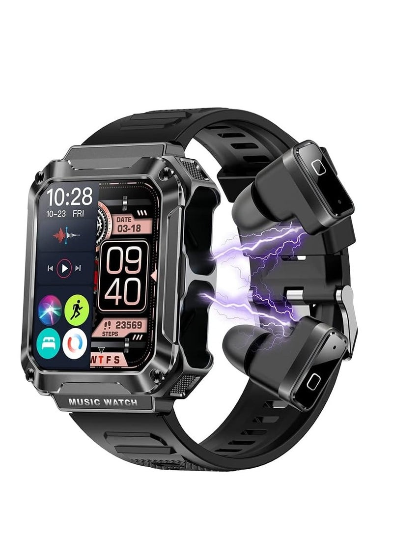 Smart Watch with Earbuds,Watch Buds Smartwatch,3 in 1 Smart Watch Buit-in 4GB Memory,1.96