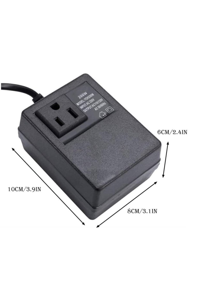 220V To 110V Voltage Converter Travel Power Adapter Step Down Voltage Converter 220V to 110V Transformer for Hair Straightener TVs Laptops