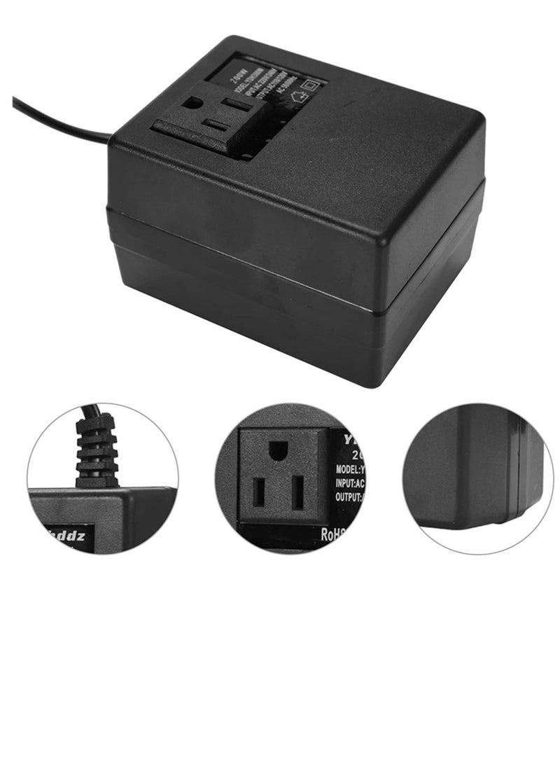 220V To 110V Voltage Converter Travel Power Adapter Step Down Voltage Converter 220V to 110V Transformer for Hair Straightener TVs Laptops