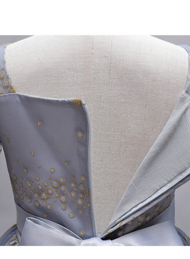 Elegant Girl Party Dress Sequin Embroidered Mesh Gorgeous Ball Evening Dress Formal Cocktail Girl Princess Dress