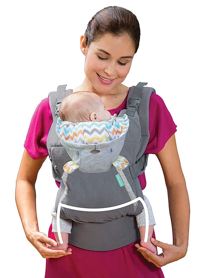 Cuddle Up Ergonomic Hoodie Baby Carrier With Removable Canopy, Grey - IN005331