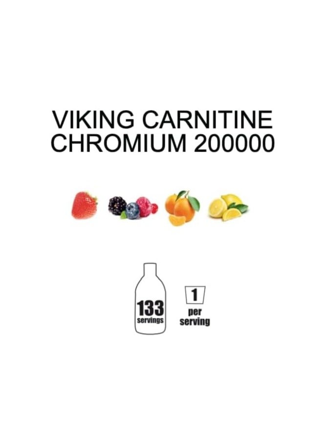 Carnitine Chromium 200000 - Orange Favour Fat Burner, 1000 ml, 133 servings