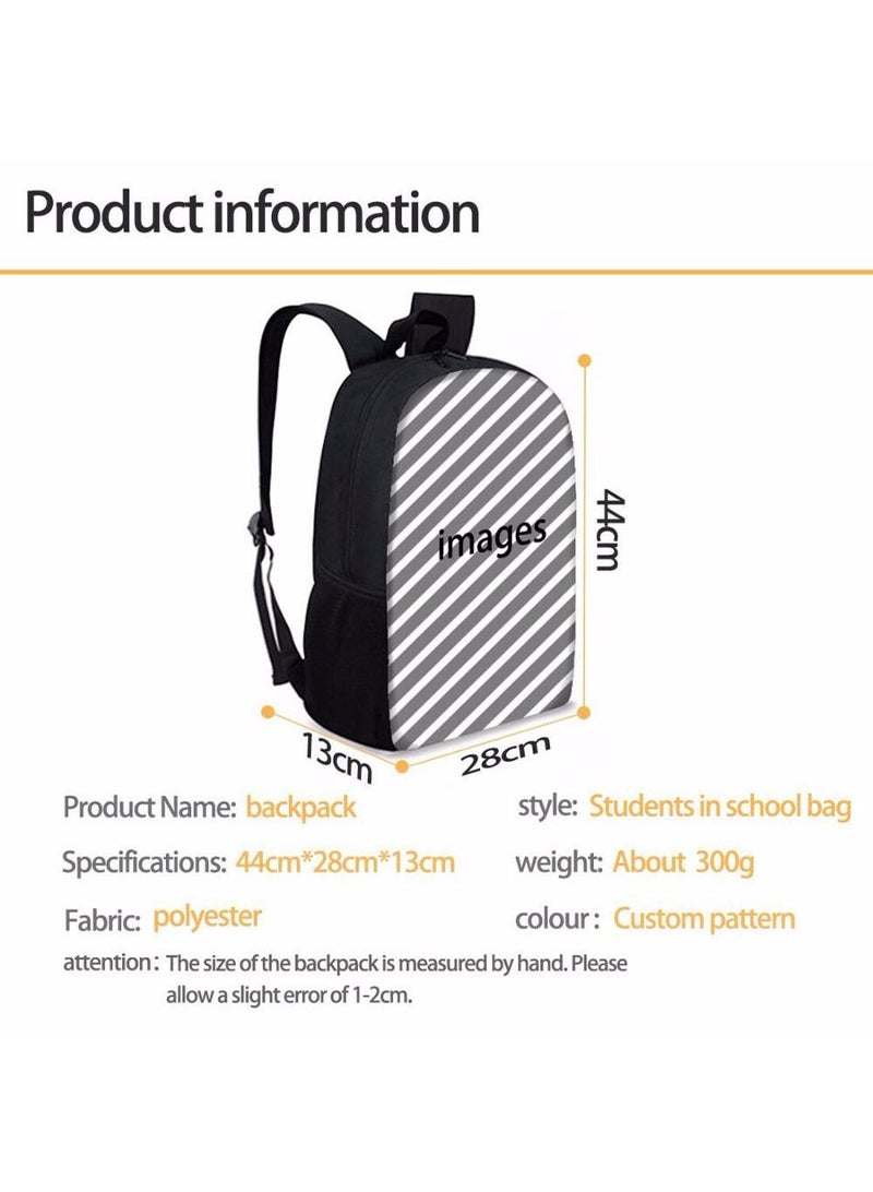 3 pcs set Kuromi Children Backpack Daypack Schoolbag Girls  Boys School Book bag with Lunch Box Pen Case