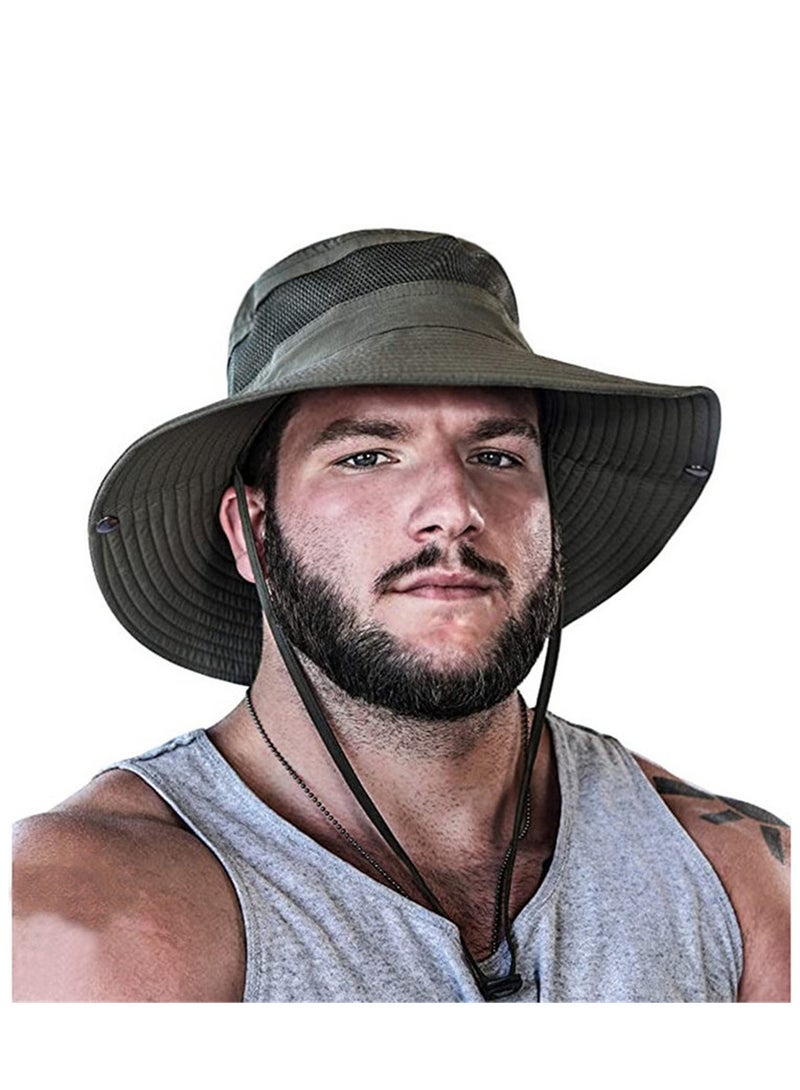 Fishing Hats for Men Women Wide Brim Mens Summer Sun Hats Bucket Cap Outdoor Black 1 Top