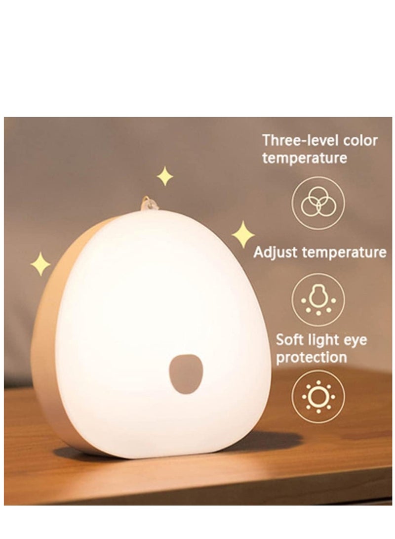 Kids Night Light, Usb Rechargeable Baby Nursery Lamp With Color Changing Touch Senor, Brightness Adjustable, Dimmable Eye Caring, Hangable, Bedside Table Lamp For Baby Kids Room Bedroom