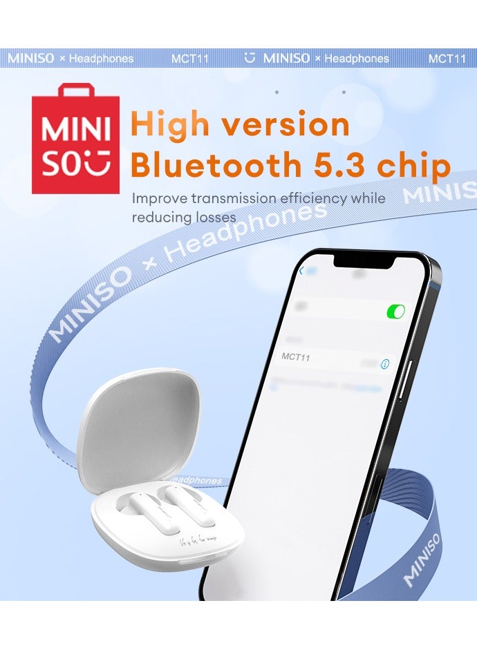 MINISO MCT11 Wireless Bluetooth Headset - Beige