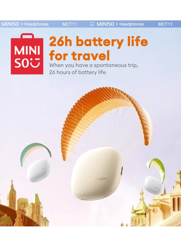 MINISO MCT11 Wireless Bluetooth Headset - Beige