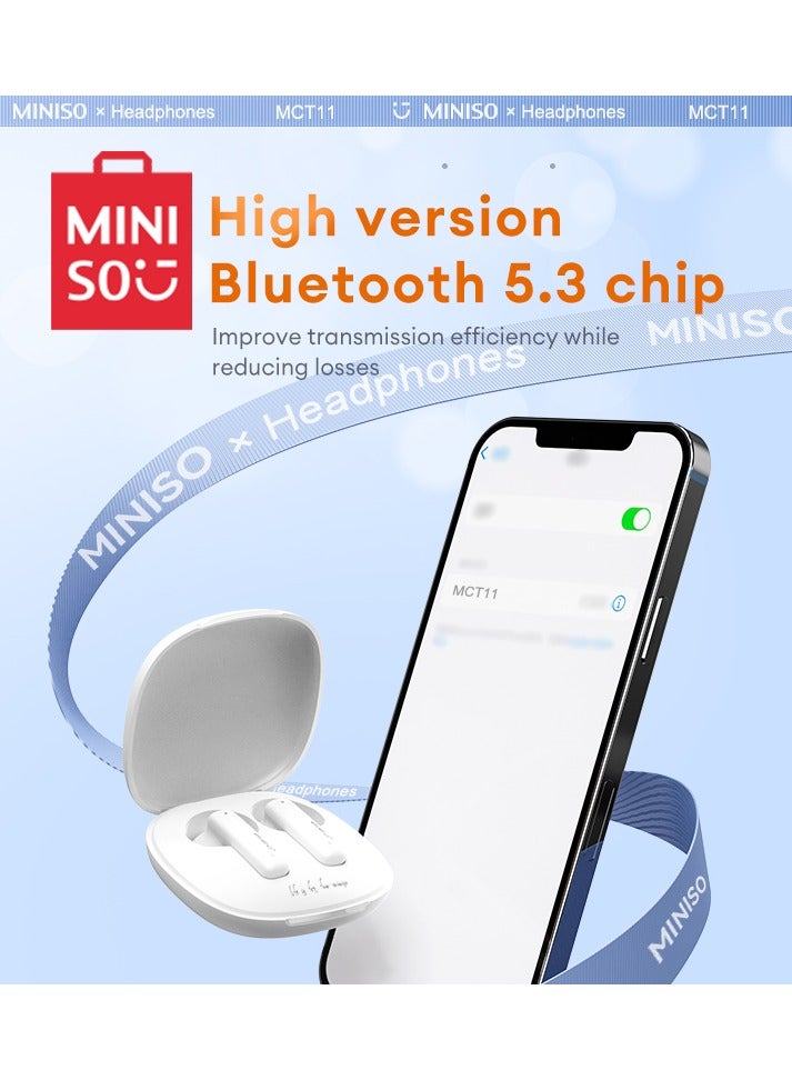 MINISO MCT11 Wireless Bluetooth Headset - White