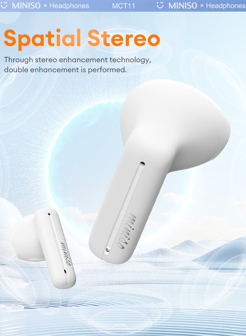 MINISO MCT11 Wireless Bluetooth Headset - White