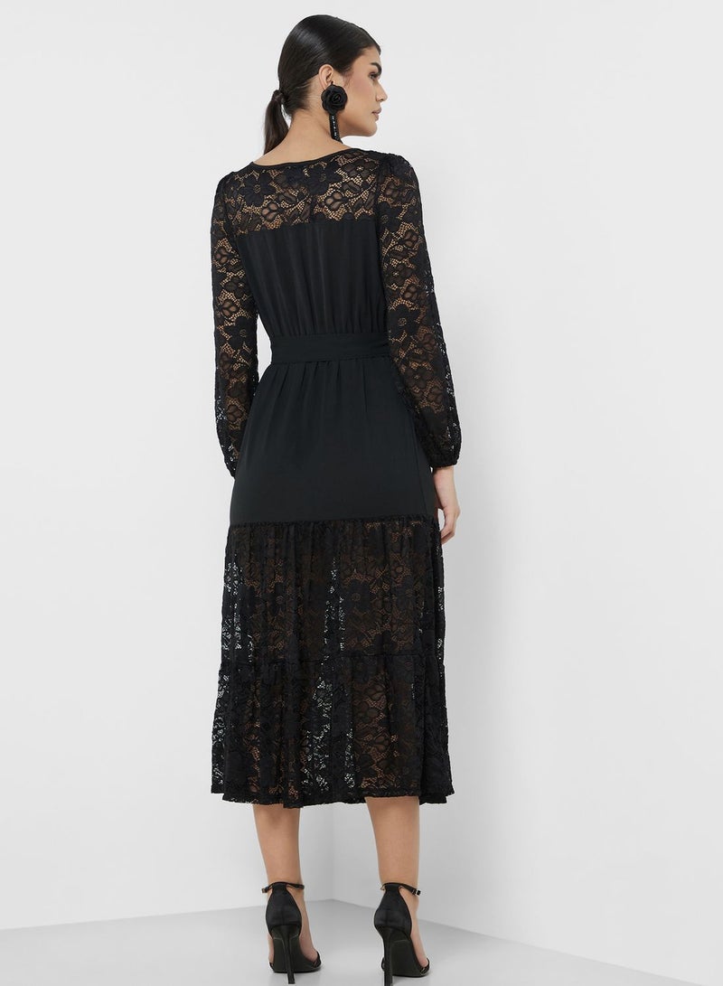 Lace A-Line Dress