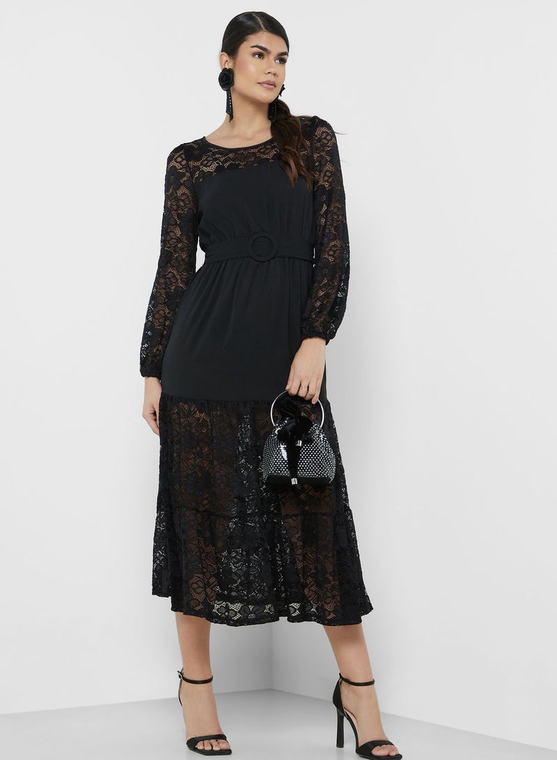 Lace A-Line Dress