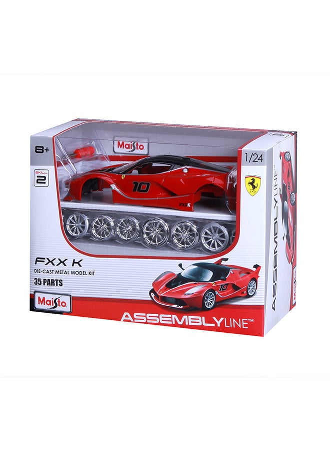 1:24 Assembly Line Ferrari 488 Gtb Red Officially Licensed Diecast Metal Models