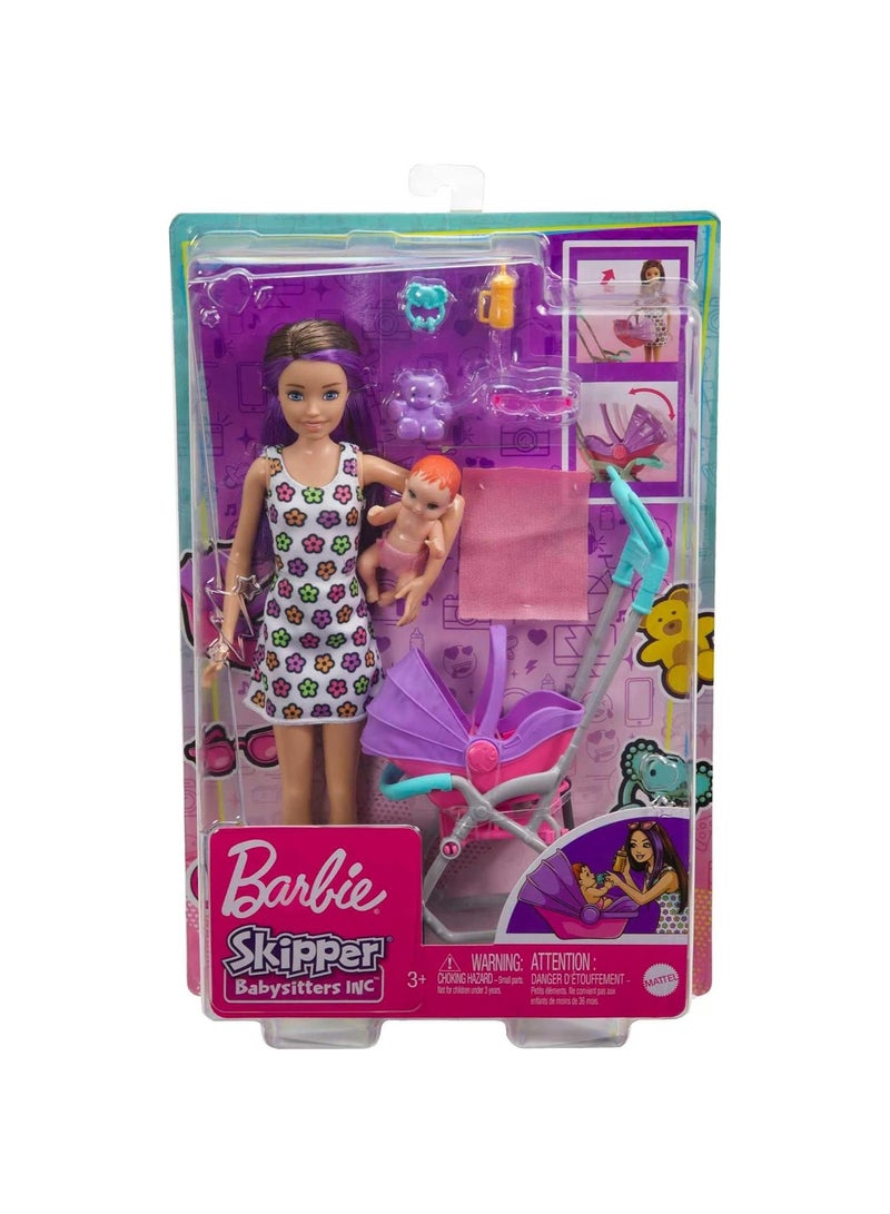 Barbie Skipper Babysitters Inc. Playsets with Babysitting Skipper Doll