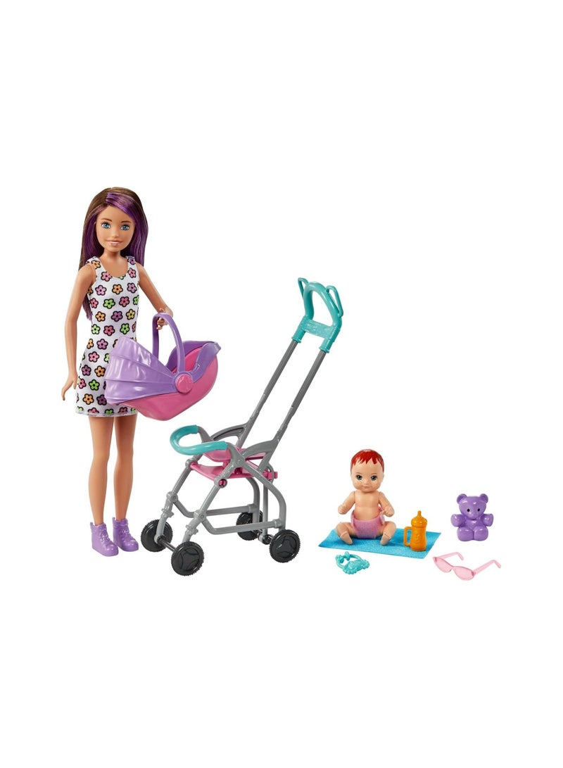 Barbie Skipper Babysitters Inc. Playsets with Babysitting Skipper Doll