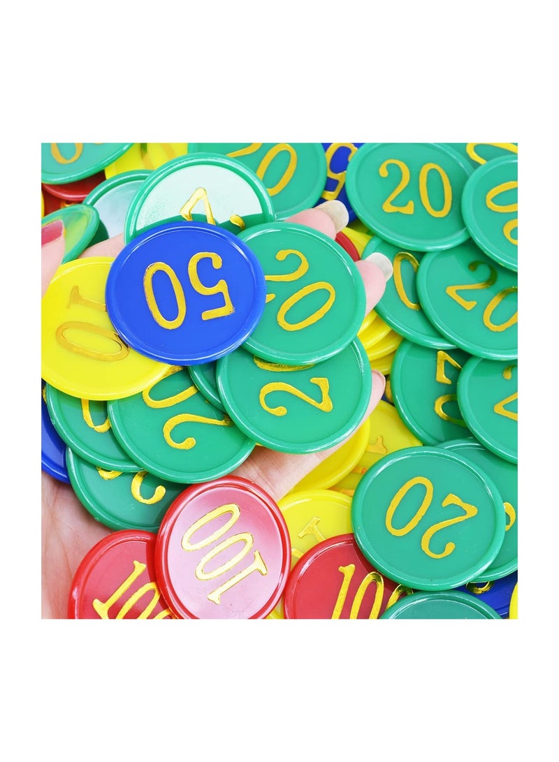 Plastic Chips Set with Storage Box for Kids Learning Math Counting, 160Peices