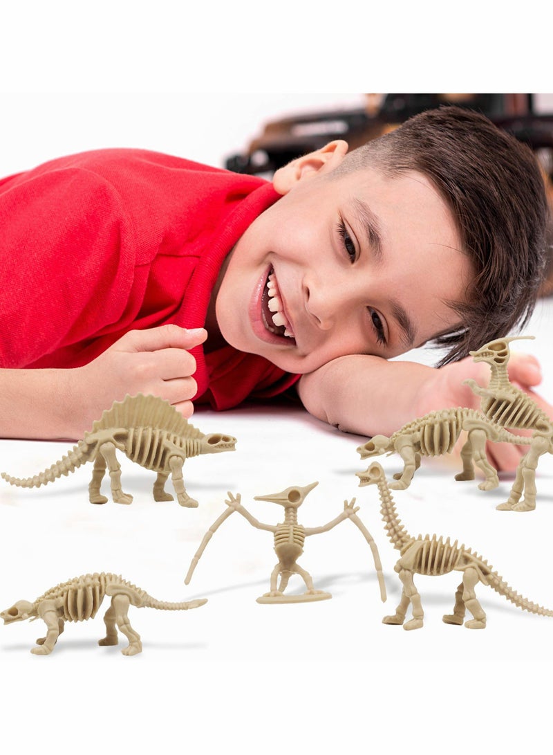 Dinosaur Fossil Skeletons,Figures Dino Bones,Dinosaur Skeleton Toys for Dino Sand Dig,Science Play,Party Favor,12 Styles,36 Pack