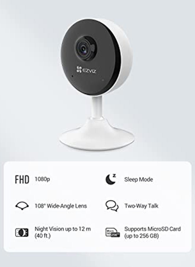 Wi-Fi 2MP 1080P Smart Home Security  White