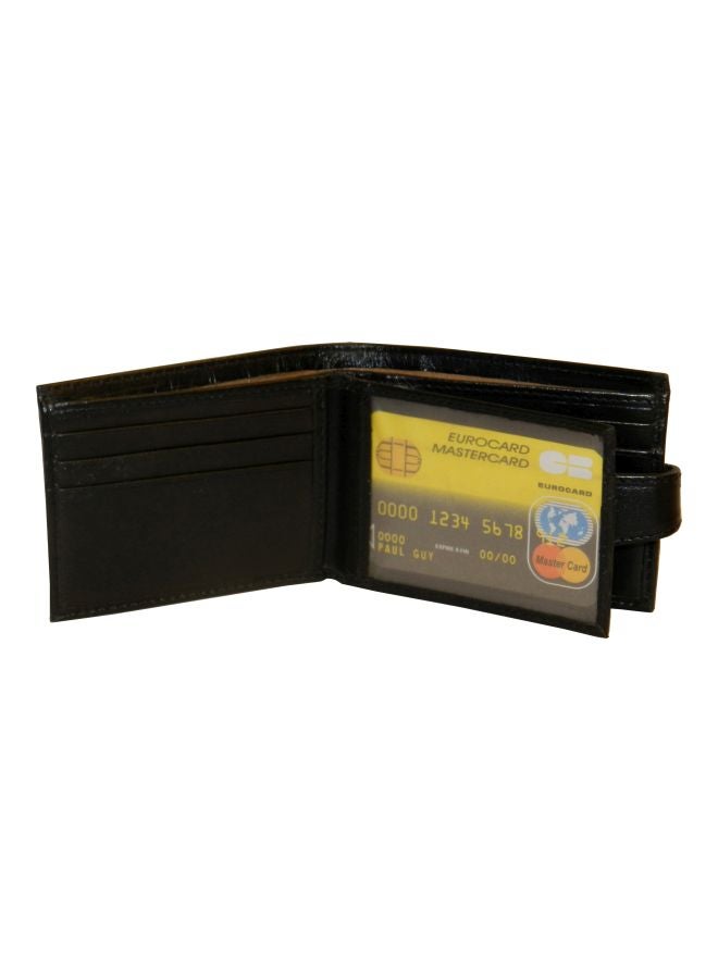 Bi-Fold Men's Leather Wallet Black