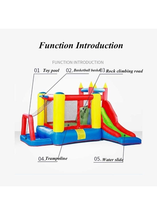 RBW TOYS Bouncy Castles Playground Trampoline Inflatable Castle Home Children's Slide Outdoor Toys Rock Climbing Naughty Castle