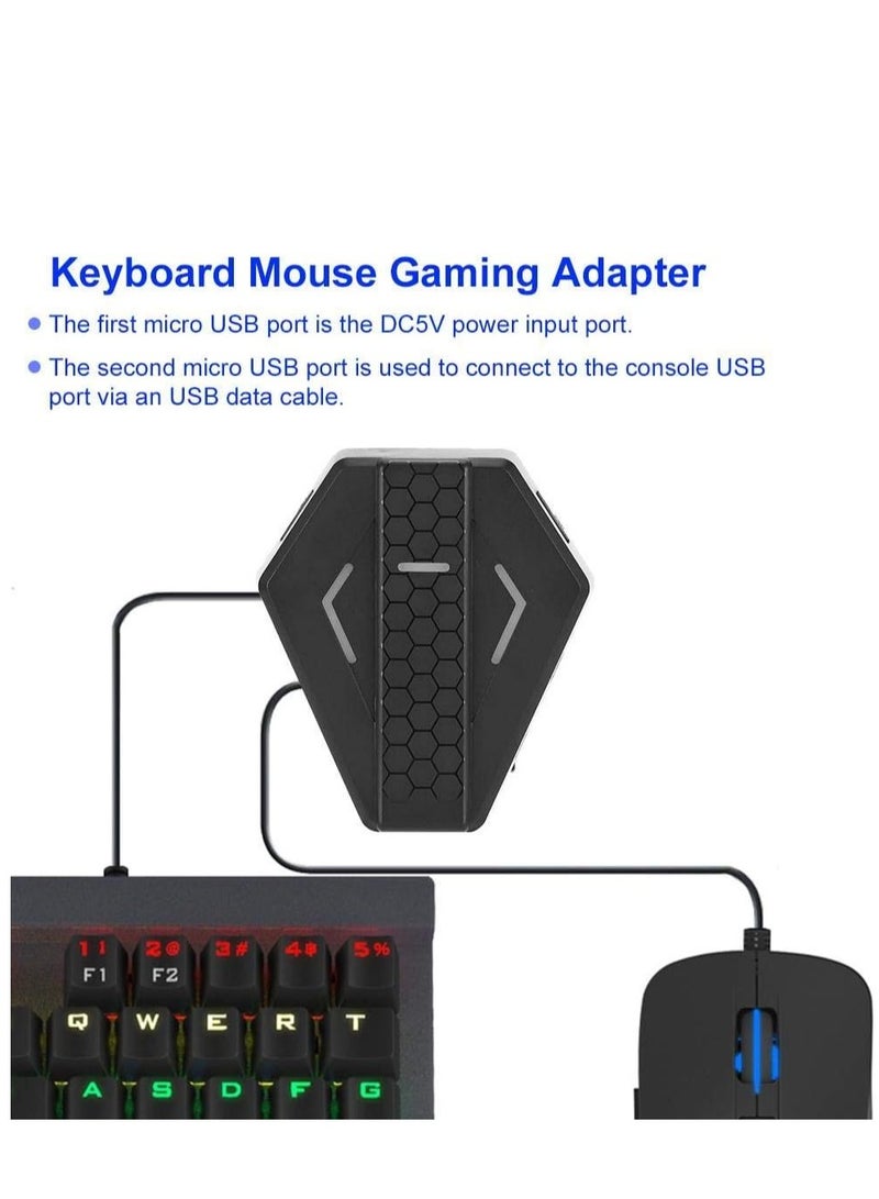 USB Keyboard and Mouse Adapter Converter for X-360/X-1/for PS3/for PS4/for N-Switch Game Console Gamepad(Black)