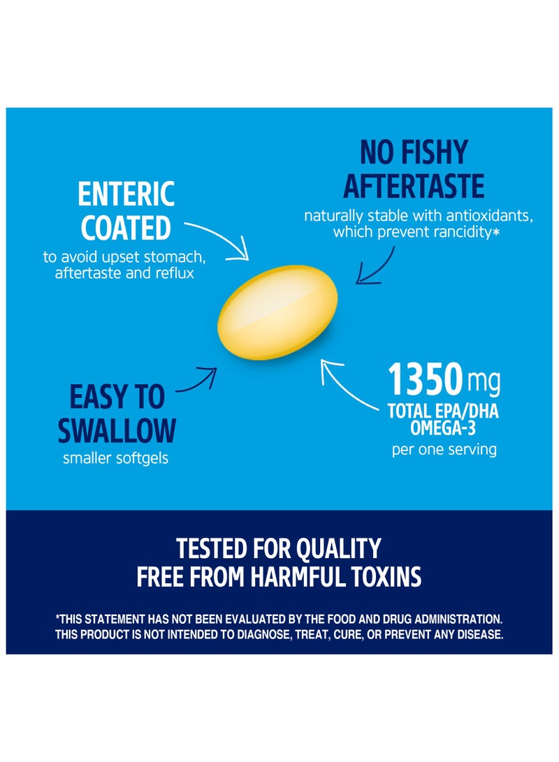 Alaska Wild Fish Oil Mega Omega-3 90 Enteric Coated Softgels