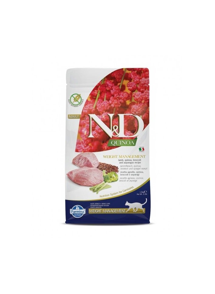 Farmina N&D Quinoa Weight Management Lamb Dry Cat Food - 1.5 Kg