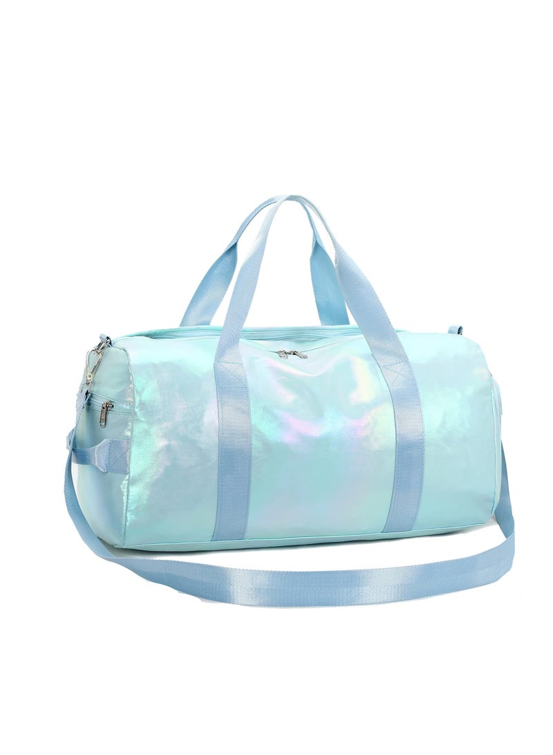 Stylish Women's Gym Duffle Bag with Waterproof Shoe Compartment & Wet Pocket - Perfect for Travel, Weekender & Overnight Use