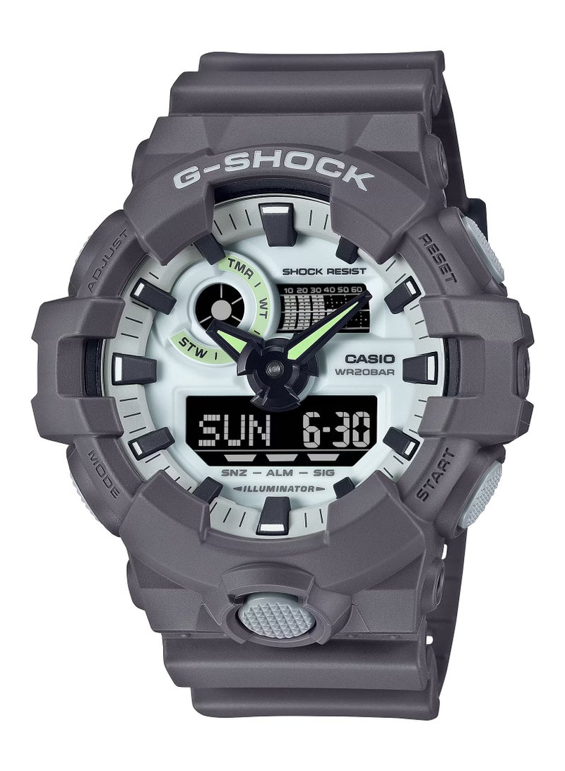 Analog+Digital Resin Band Watch GA-700HD-8ADR