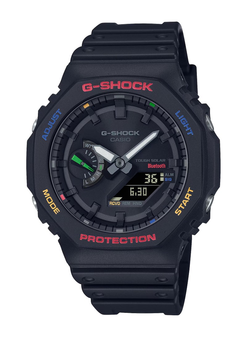 Men's Analog+Digital Asymmetrical Shape Resin Wrist Watch GA-B2100FC-1ADR - 45.4 Mm