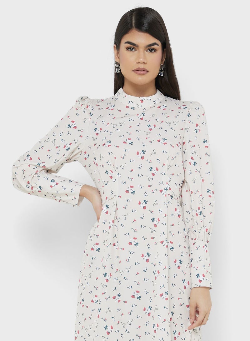 Ditsy Print Dress