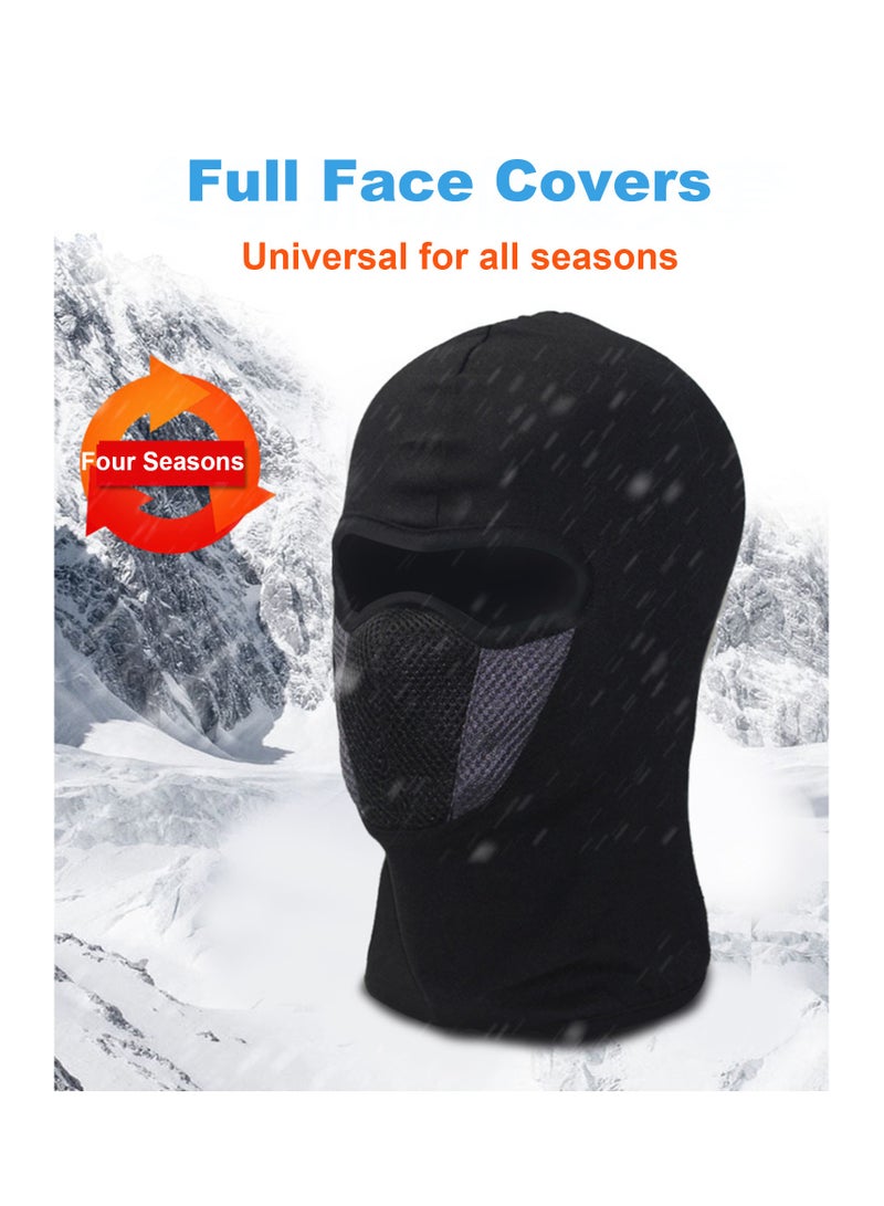 4 Pieces Ski Mask Balaclava Face Mask for Winter Full Face Cover Designed with 1 Hole and Breathing Holes for Men Women Windproof Winter Hat Cold Weather Protection for Motorcycle Riding Bike Cycling