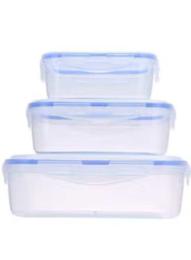Food Storage Box 3 Pcs/Set Plastic Food Container Box Storage Containers Rectangle