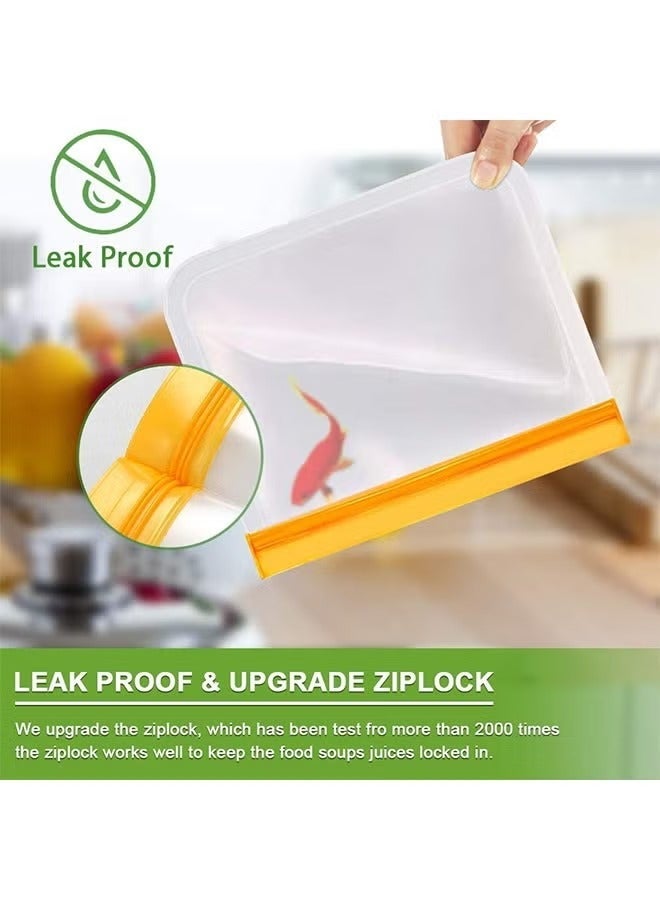 20 Packs of Reusable Freezer Bags, Reusable Sandwich Bags, Reusable Silicone Food Storage Bags, Leak-Proof Sealed Containers for Lunches, Snacks, Fruits and Vegetables