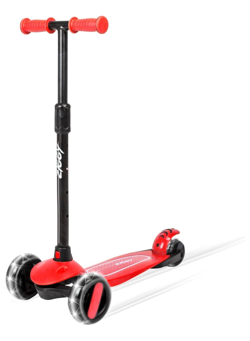 3-Wheel Tilt Kids Scooter, Smart Kick Scooter with Height Adjustable Handle