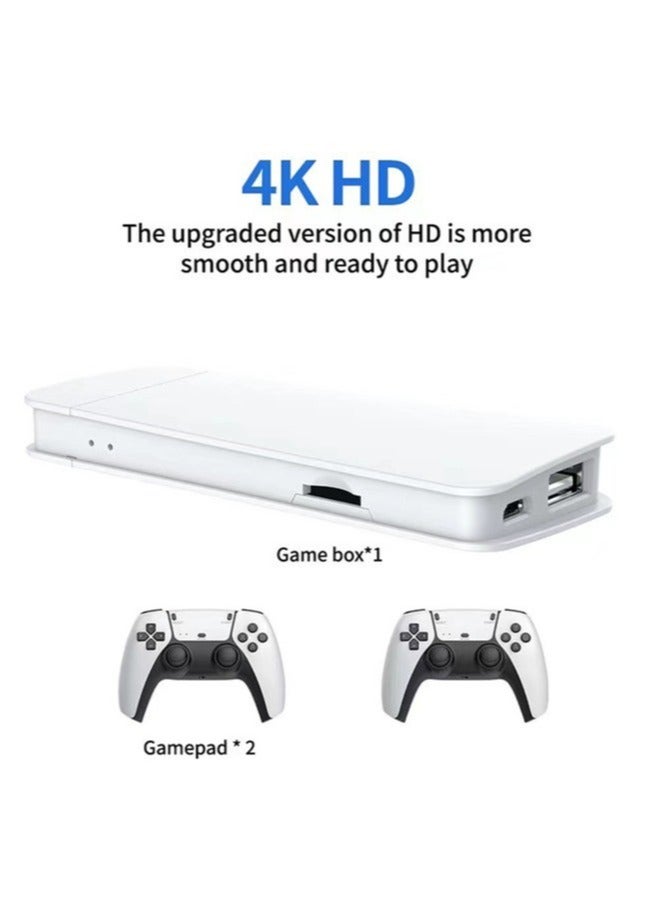 Wireless Retro Game Console Nostalgia Plug and Play Video Game Console 4k,20+ Emulators Console,64GB Built in 20000+ Video Games 2.4G Wireless Controllers