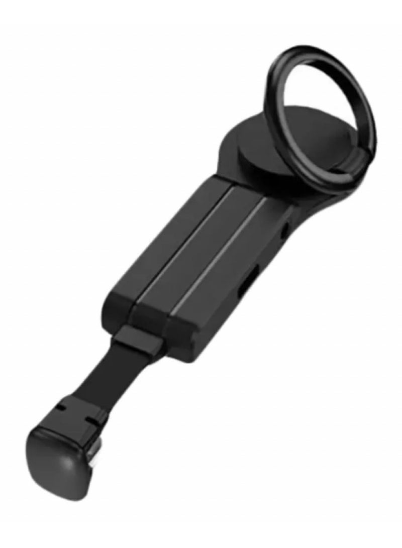Type-C and 3.5mm Adapter with Finger Grip 2A - Black