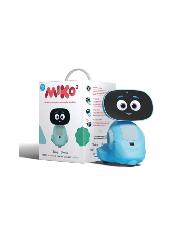 3 AI-Powered Smart Robot for Kids, STEM Learning Educational Robot, Interactive Voice Control Robot with App Control, Disney Stories, Coding Apps, Unlimited Games for Girls & Boys Ages 5-10 Blue