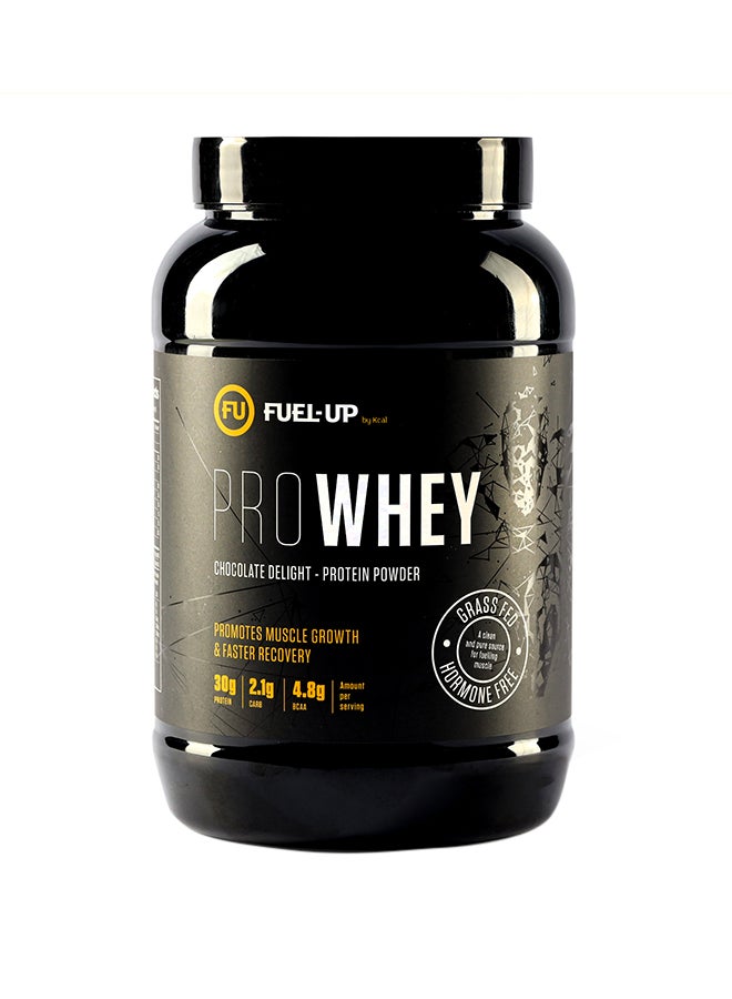 Pro Whey- Chocolate Delight Flavour, Whey Protein Powder,30G Protein,2.1G Carb And 4.8G Bcaas Per Serving, 28Servings,2Lbs(907G)