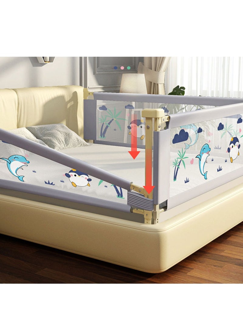 Baby Bed Rails Guard for Toddlers, Baby's Bedrail Kids Safety Beds Fence 180cm Extra Length（1 PCS For 1 Side）