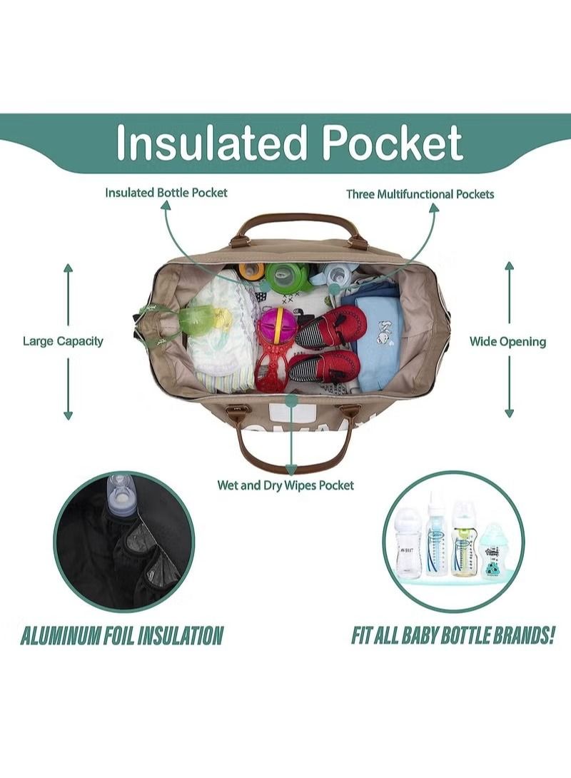 Maternity Labor and Delivery Bag - Mommy Diaper Tote Bag with Organizing Pouches and Straps, Stylish and Multifunctional