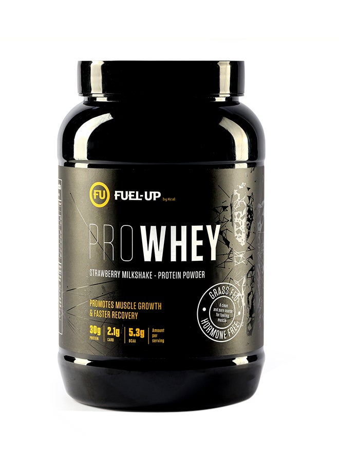 Pro Whey- Strawberry Milkshake Flavour, Whey Protein Powder,30G Protein, 2.1G Carb And 5.3G Bcaas Per Serving, 28Servings,2Lbs(907G)