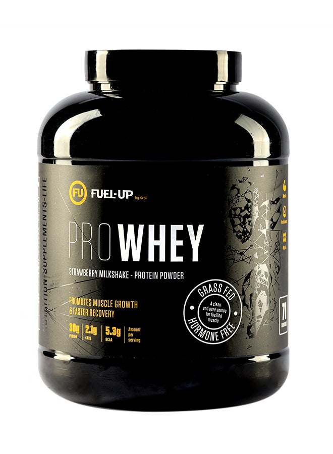 Pro Whey- Strawberry Milkshake Flavour, Whey Protein Powder,30G Protein,2.1G Carb,5.3G Bcaas Per Serving, 71 Servings,5Lbs(2.2Kg)
