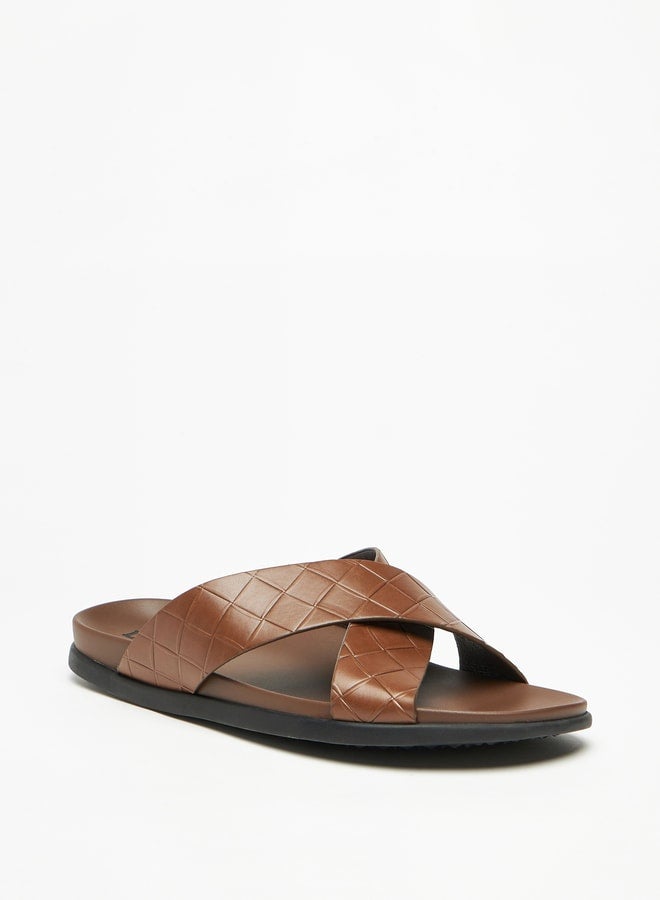 Textured Slip-On Arabic Sandals