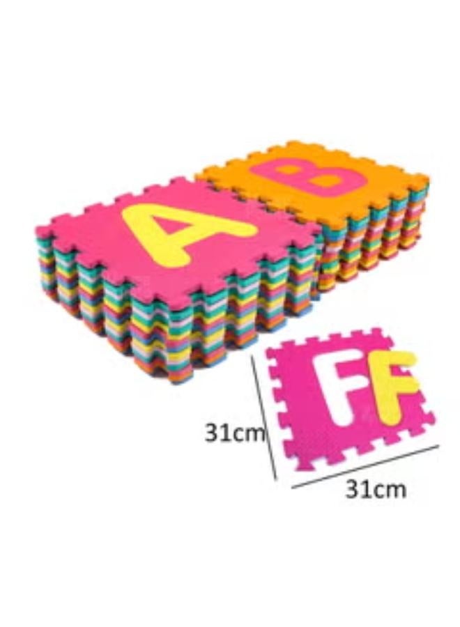 36-Piece Kids Mini Puzzle Foam Interlocking Learning Educational Alphabet Mat 30x30cm