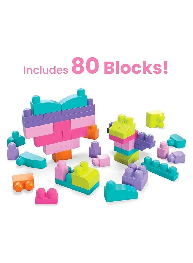 Mega Bloks First Builders Big Building Blocks Bag, 80 Pieces