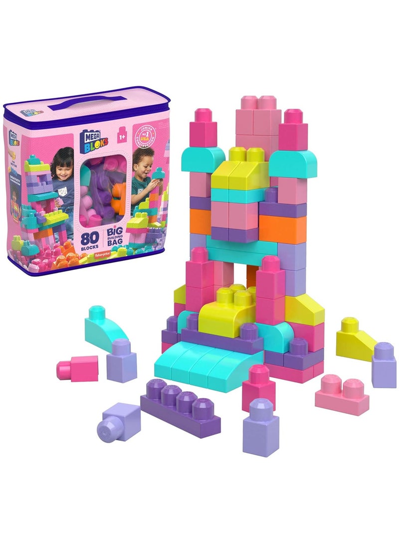 Mega Bloks First Builders Big Building Blocks Bag, 80 Pieces