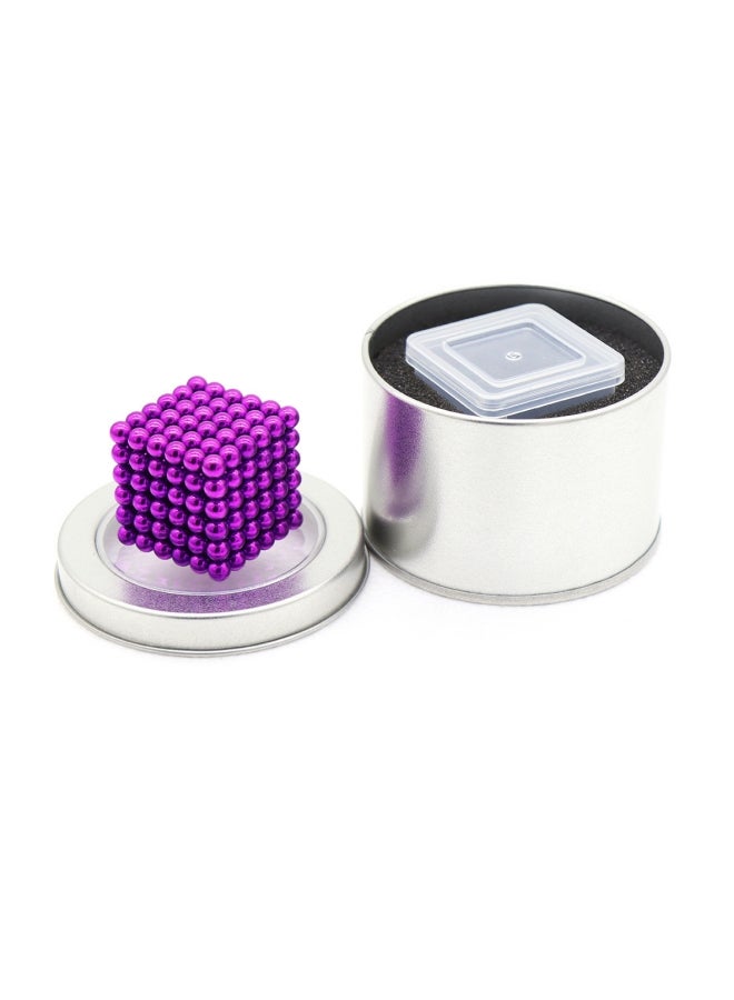 Magnetic DIY Beads 5MM Purple 216+6+Iron Box