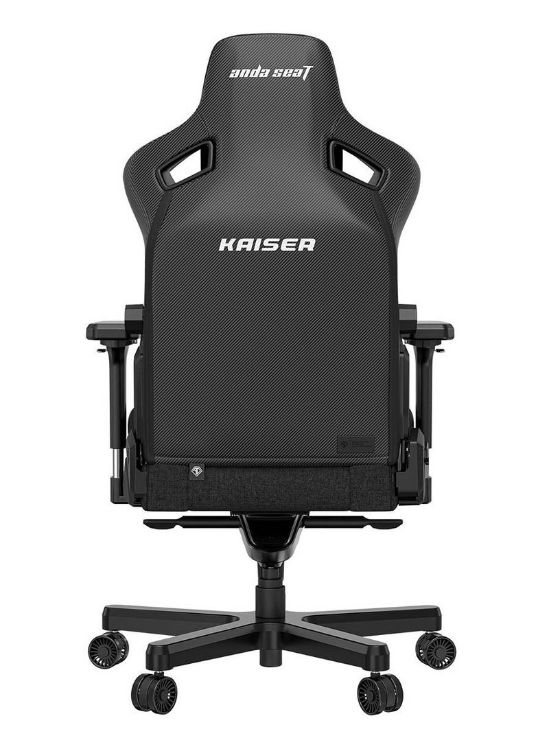 AndaSeat Kaiser 3 Series Premium Ergonomic Gaming/Office Chair, CARBON BLACK | AD12YDC-XL-01-B-CF